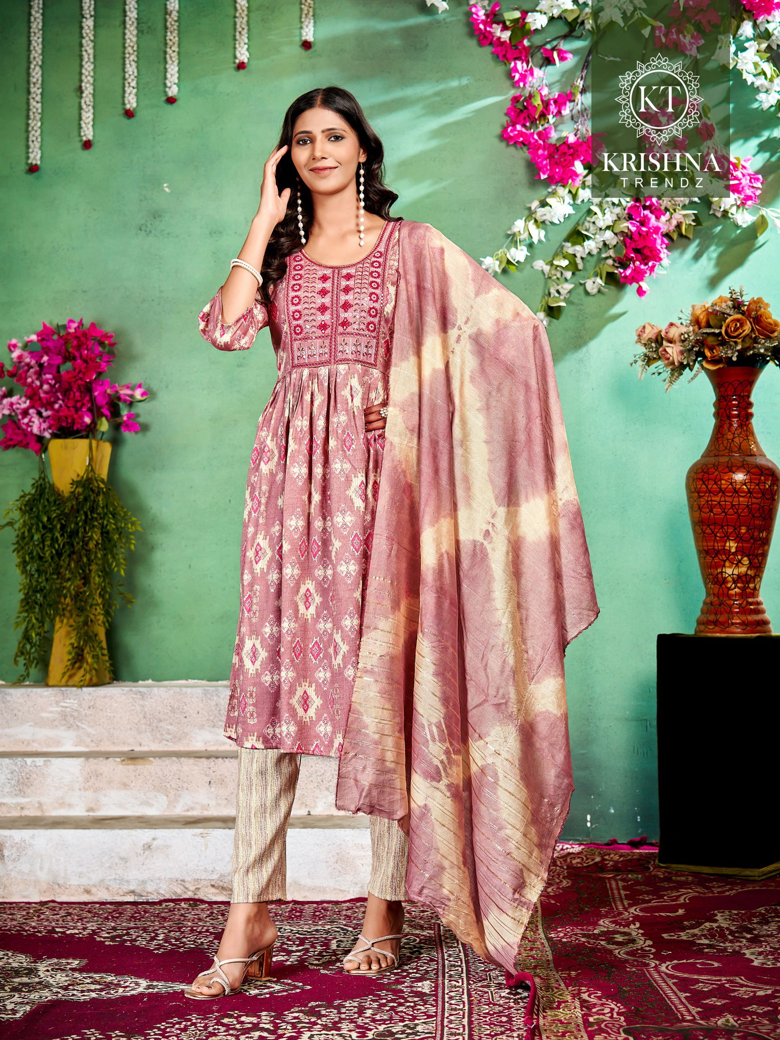 Pashmina Vol 2 By Krishna Capsule Printed Kurti With Bottom Dupatta Wholesale Price In Surat
